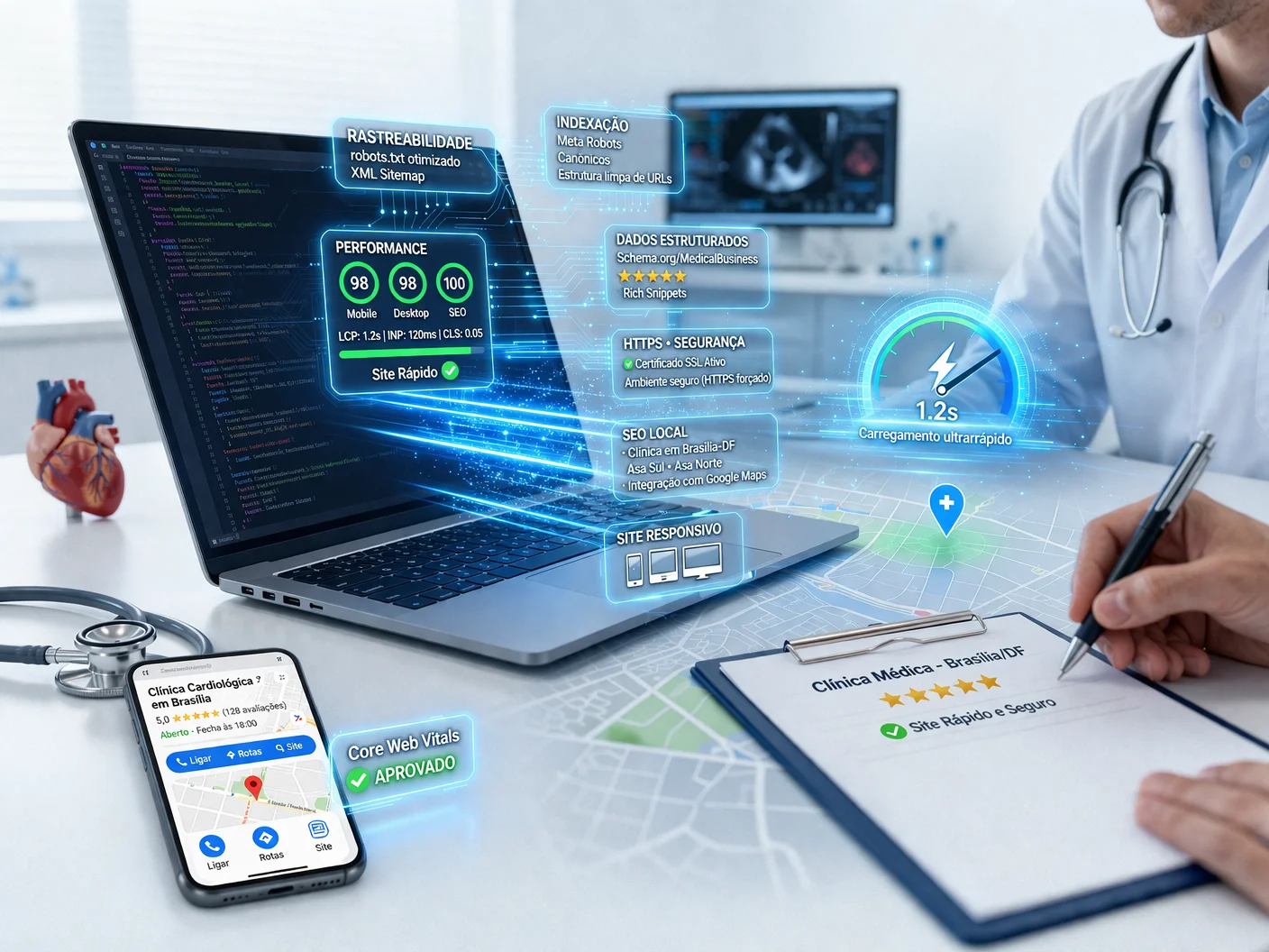 SEO Técnico para Clínicas Médicas: O Que Seu Desenvolvedor Precisa Saber