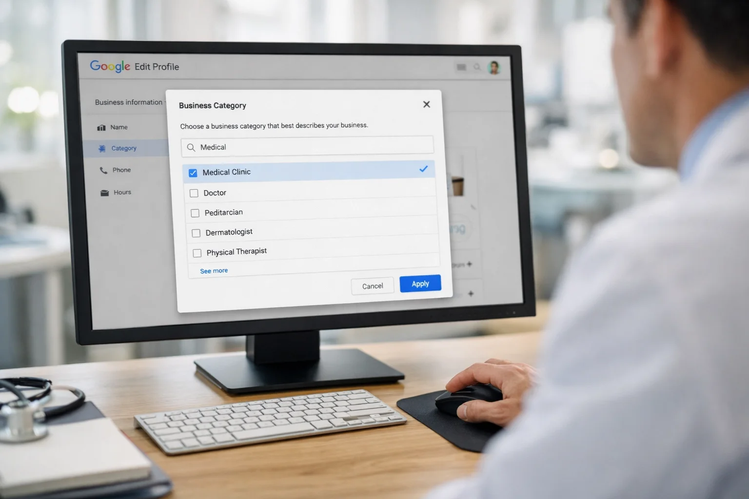 Categorias no Google Business Profile para Clínica Médica: Como Escolher Corretamente