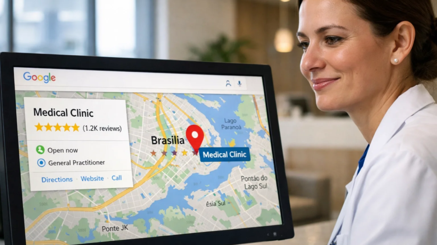 Como Otimizar o Google Business Profile para Clínicas Médicas em Brasília e Aparecer no Google Maps em 2026